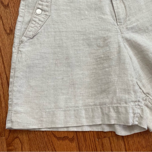 Athleta Voyager Linen Shorts 6” inseam in Beige size 14 - Picture 7 of 12